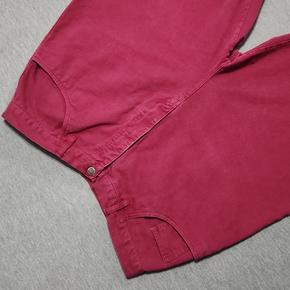 Vintage Plus Size "London" Magenta Pink High Rise Baggy Tapered Leg "Mom" Jeans - Picture 5 of 15